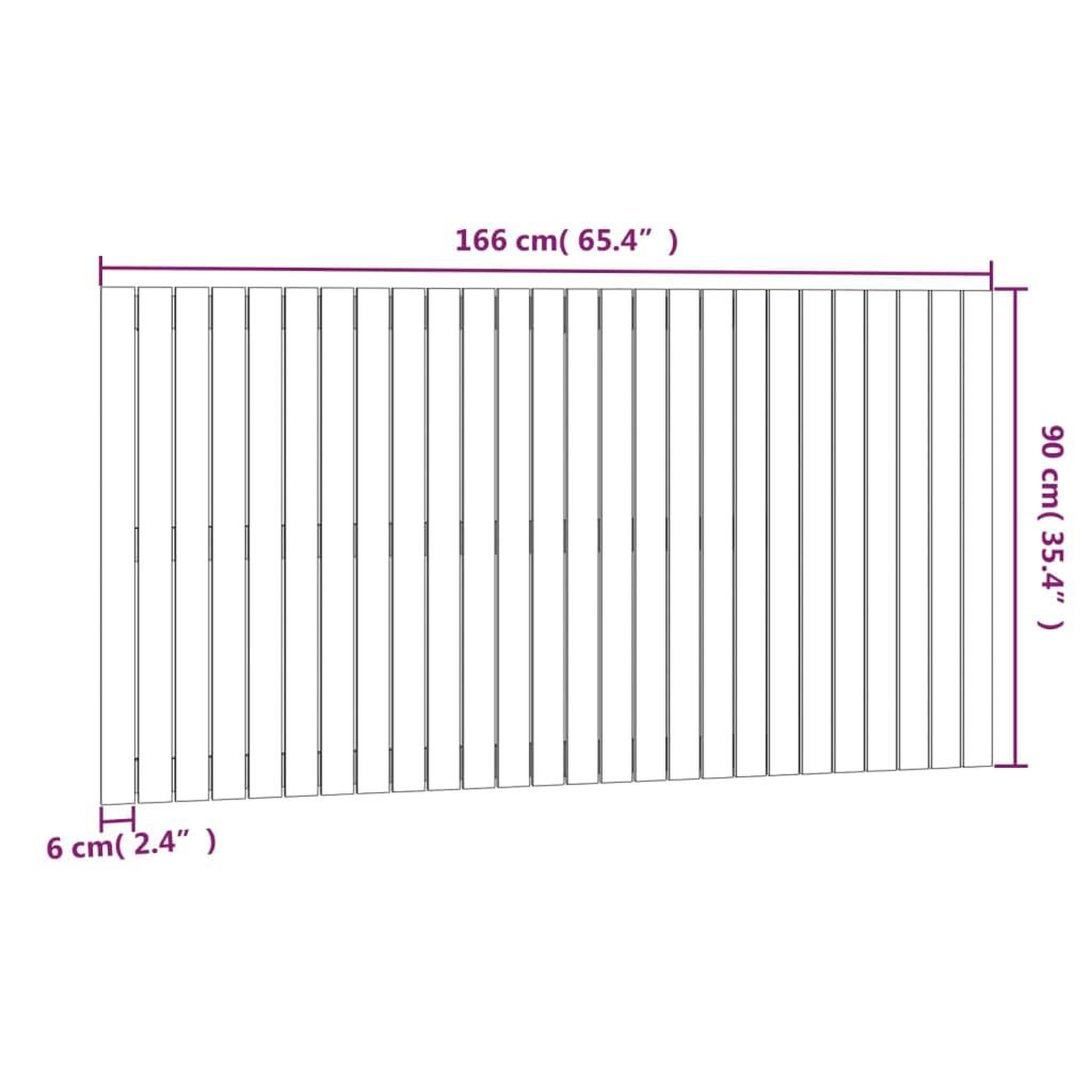 Voir la diapositive 6 : VIDAXL Tete de lit murale Blanc 166x3x90 cm Bois massif de pin