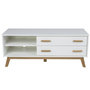 Voir la diapositive 1 : Paris Prix Meuble TV Design  Kensal  130cm Chêne & Blanc