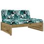 Voir la diapositive 4 : VIDAXL Salon de jardin 4 pcs avec coussins bois de pin impregne