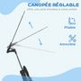 Voir la diapositive 5 : HOMCOM Tricycle enfant pare-soleil pliable canne amovible benne rangement acier blanc noir