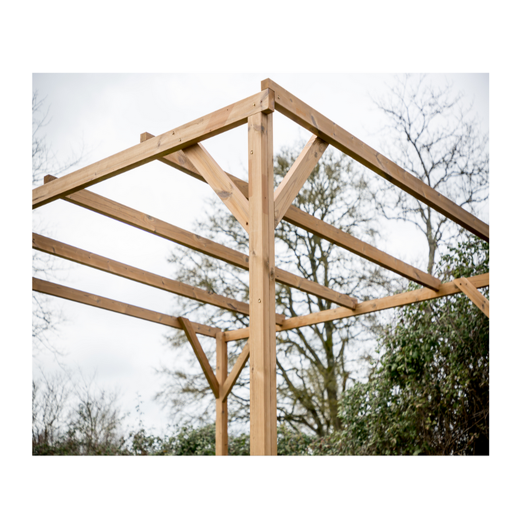 Voir la diapositive 6 : Hisense Pergola en bois thermo chauffé 8.88 m² sans couverture - th3030