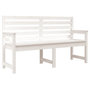 Voir la diapositive 2 : VIDAXL Banc de jardin blanc 159,5x48x91,5 cm bois massif de pin