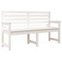 Voir la diapositive 2 : VIDAXL Banc de jardin blanc 159,5x48x91,5 cm bois massif de pin