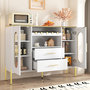 Voir la diapositive 5 : MERAX Buffet 2 porte(s) 2 tiroir(s) - 120 cm blanc mdf
