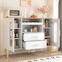 Voir la diapositive 5 : MERAX Buffet 2 porte(s) 2 tiroir(s) - 120 cm blanc mdf