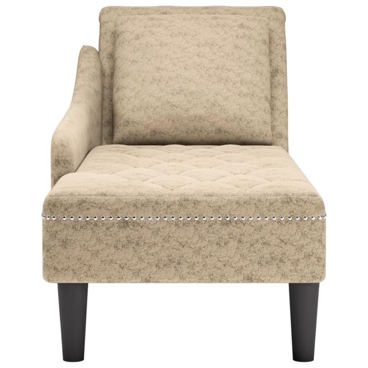 VIDAXL Fauteuil long et coussin/accoudoir droit gris clair