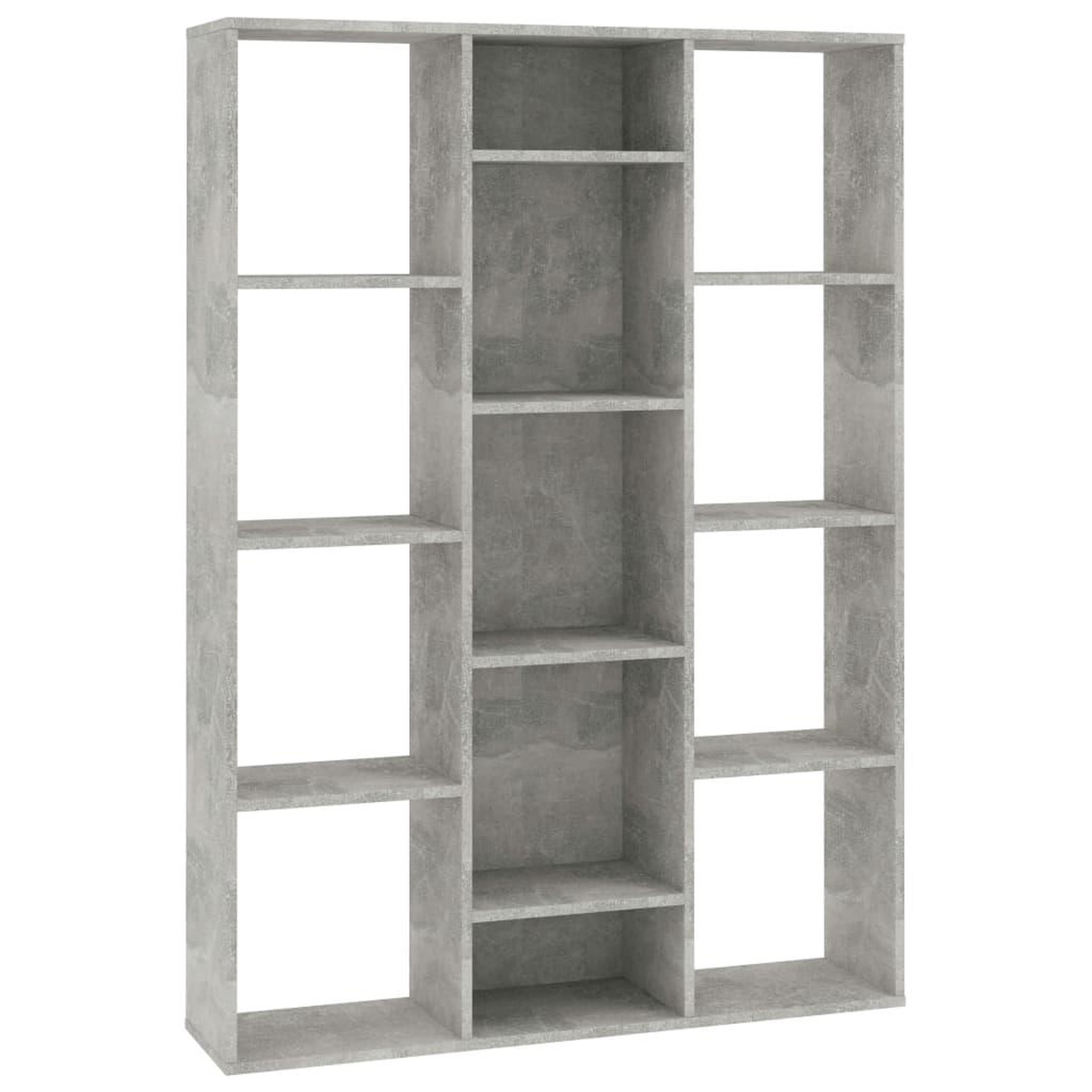 Voir la diapositive 2 : VIDAXL Separateur de piece/Bibliotheque Gris beton Bois d'ingenierie