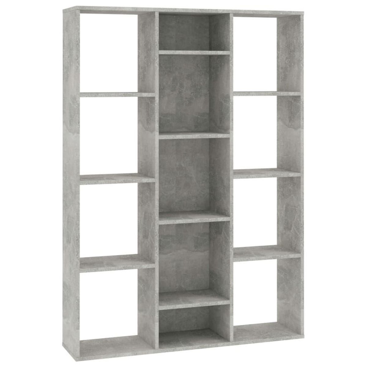 VIDAXL Separateur de piece/Bibliotheque Gris beton Bois d'ingenierie