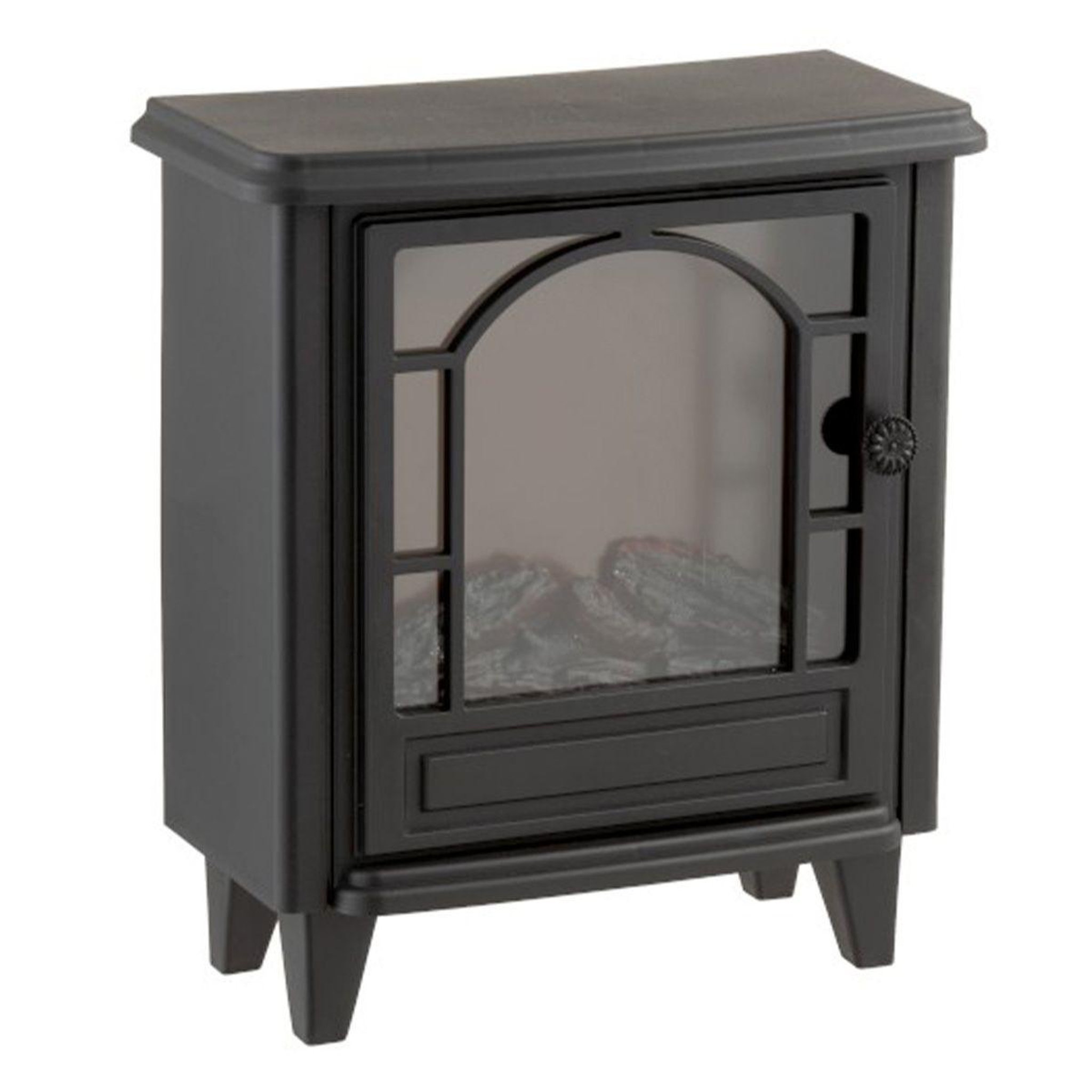 Voir la diapositive 1 : J-LINE Cheminée design à led  classique  40cm noir