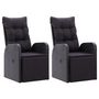 Voir la diapositive 2 : VIDAXL Chaises de jardin inclinables coussins lot de 2 Resine tressee
