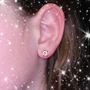 Voir la diapositive 3 : L'ATELIER D'AZUR Boucles d'Oreilles Or Jaune Tortue - Enfant