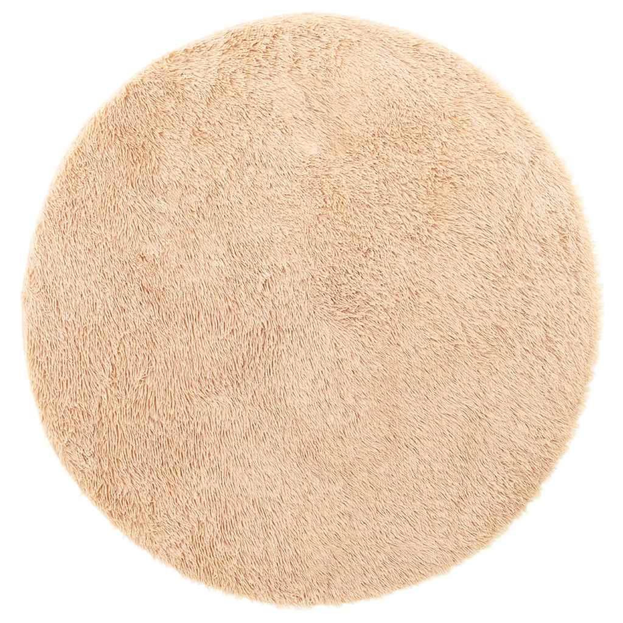 Voir la diapositive 2 : VIDAXL Tapis shaggy a poils longs NAVARRA beige 160x160 cm polyester