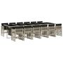 Voir la diapositive 2 : VIDAXL Ensemble a manger de jardin et coussins 13 pcs gris clair rotin