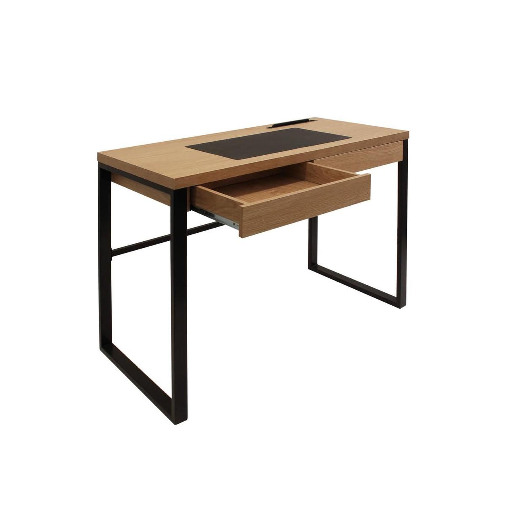Voir la diapositive 3 : The Home Deco Factory Bureau design bois & métal  tameo  100cm naturel