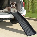 VIDAXL Rampe de voiture pliable pour chiens Noir 155,5x40x15,5 cm
