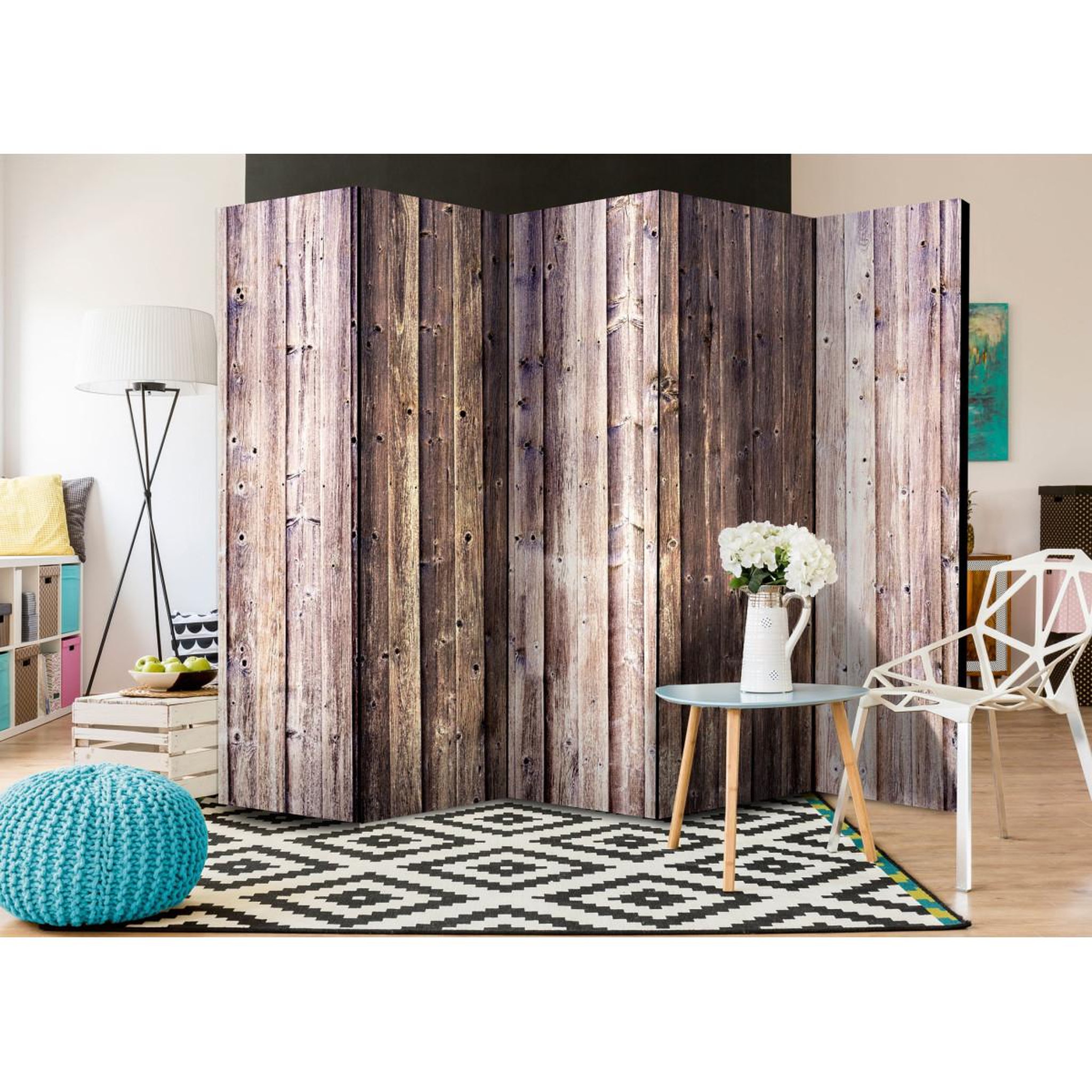 Voir la diapositive 2 : Paris Prix Paravent 5 volets  wooden charm  172x225cm