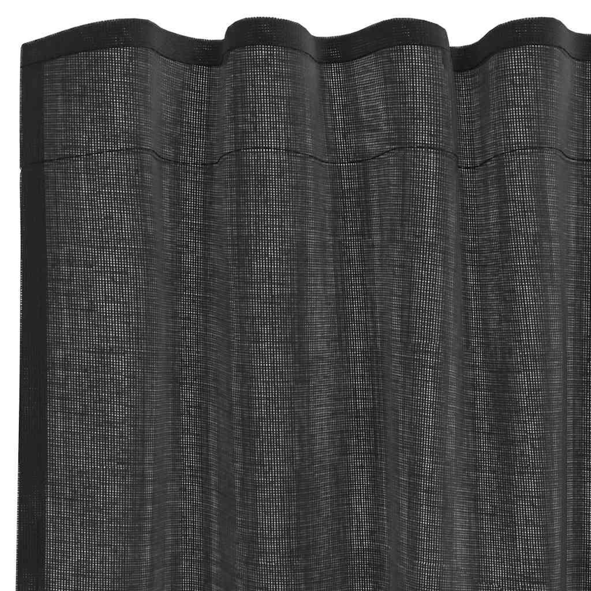 Voir la diapositive 5 : VIDAXL Rideaux en voile avec passants 2 pcs noir