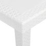 Voir la diapositive 3 : VIDAXL Table de jardin Blanc 79x79x72 cm Plastique Aspect de rotin