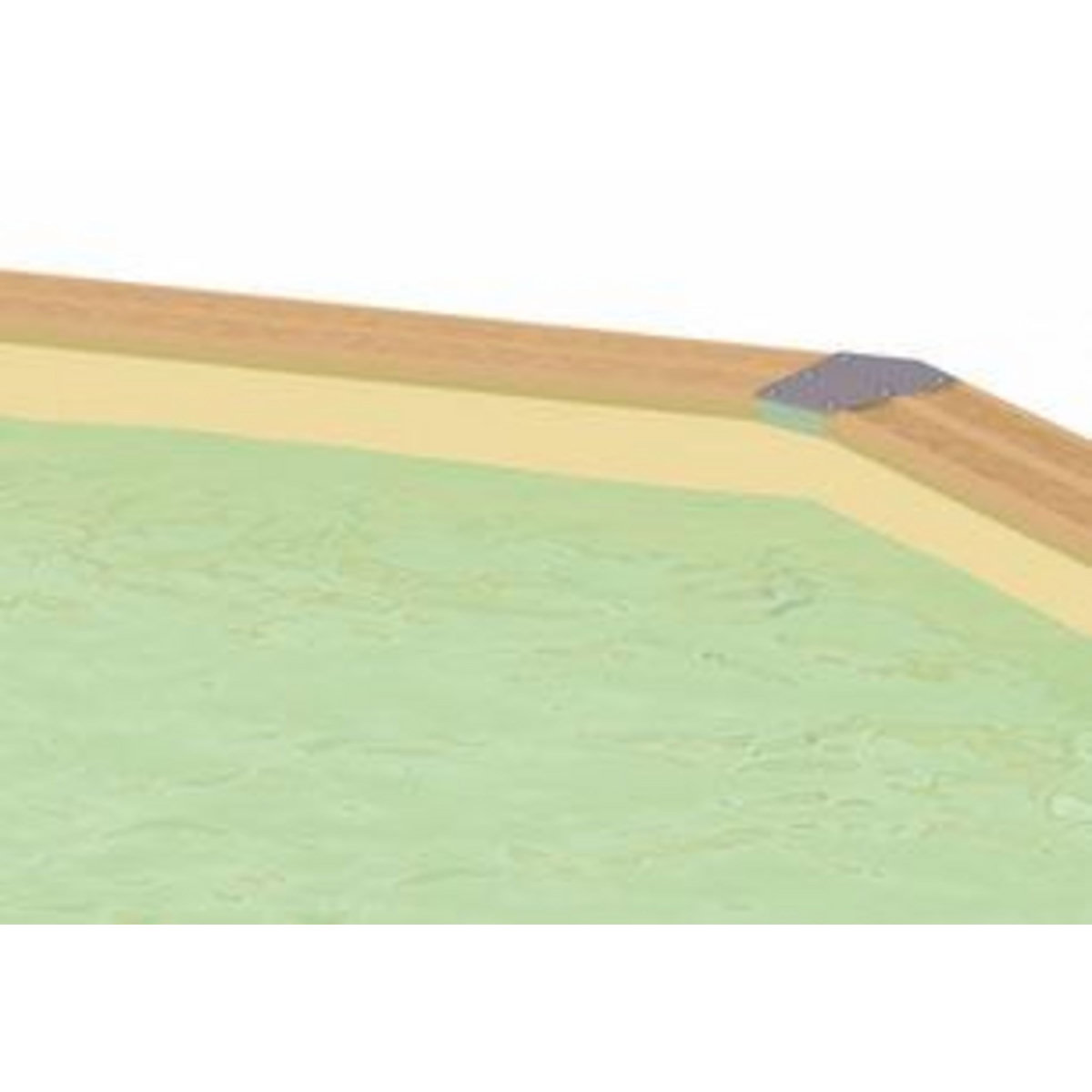 Ubbink Liner seul Beige pour piscine bois Linéa 6,50 x 3,50 x 1,40 m - Ubbink