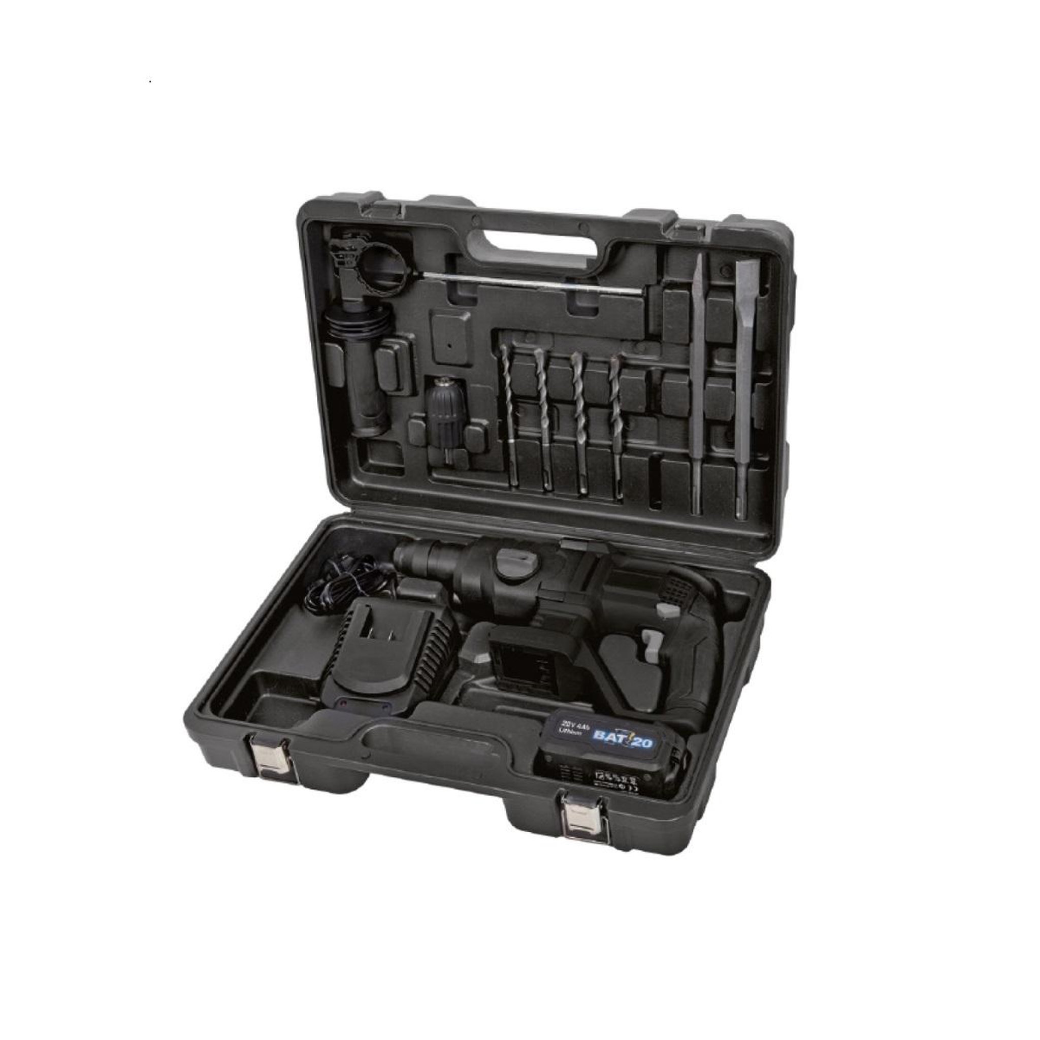 Voir la diapositive 2 : Ribimex Perforateur-burineur sans fil 20v - PRBAT20/PERFPRO