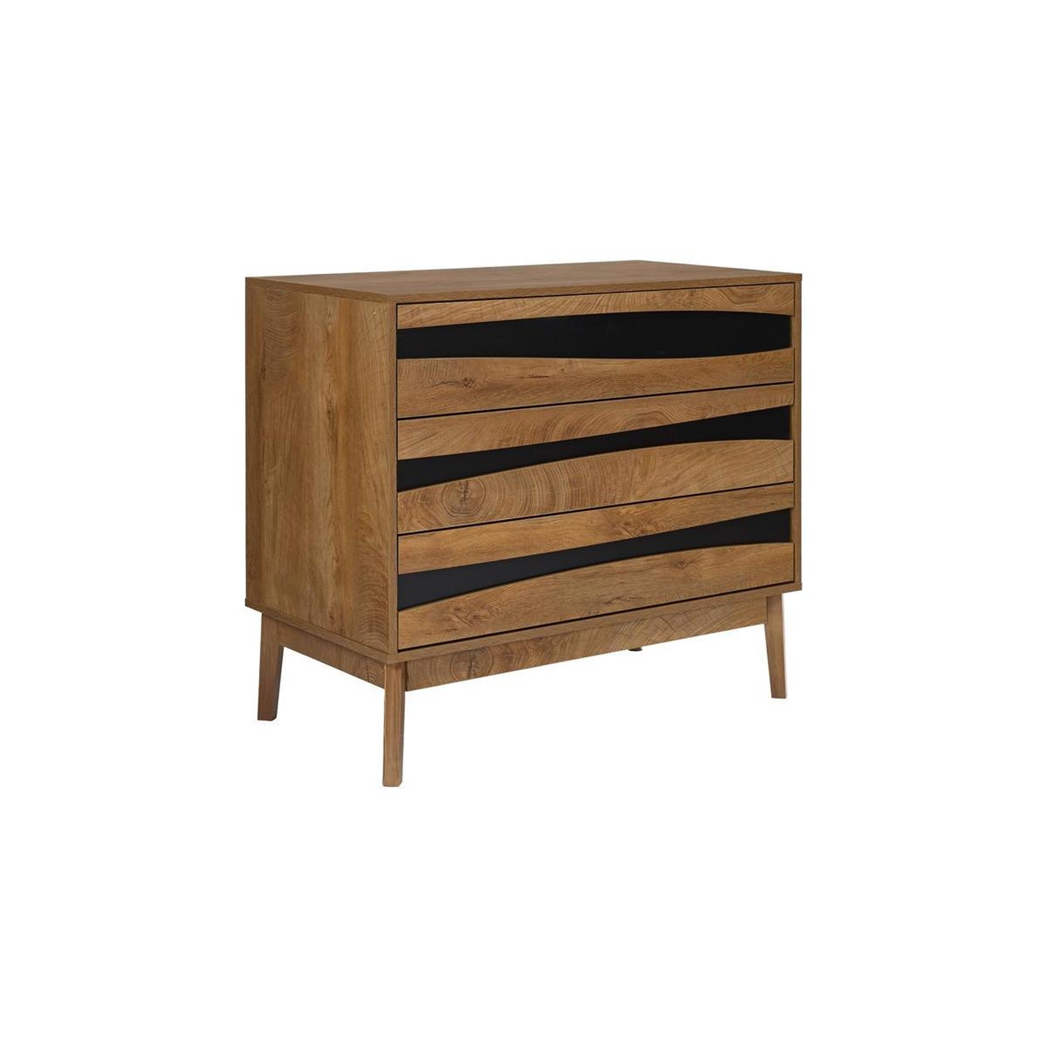 The Home Deco Factory Commode 3 Tiroirs  Forest  90cm Marron