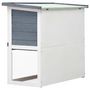 Voir la diapositive 4 : VIDAXL Clapier d'exterieur 1 porte Gris Bois