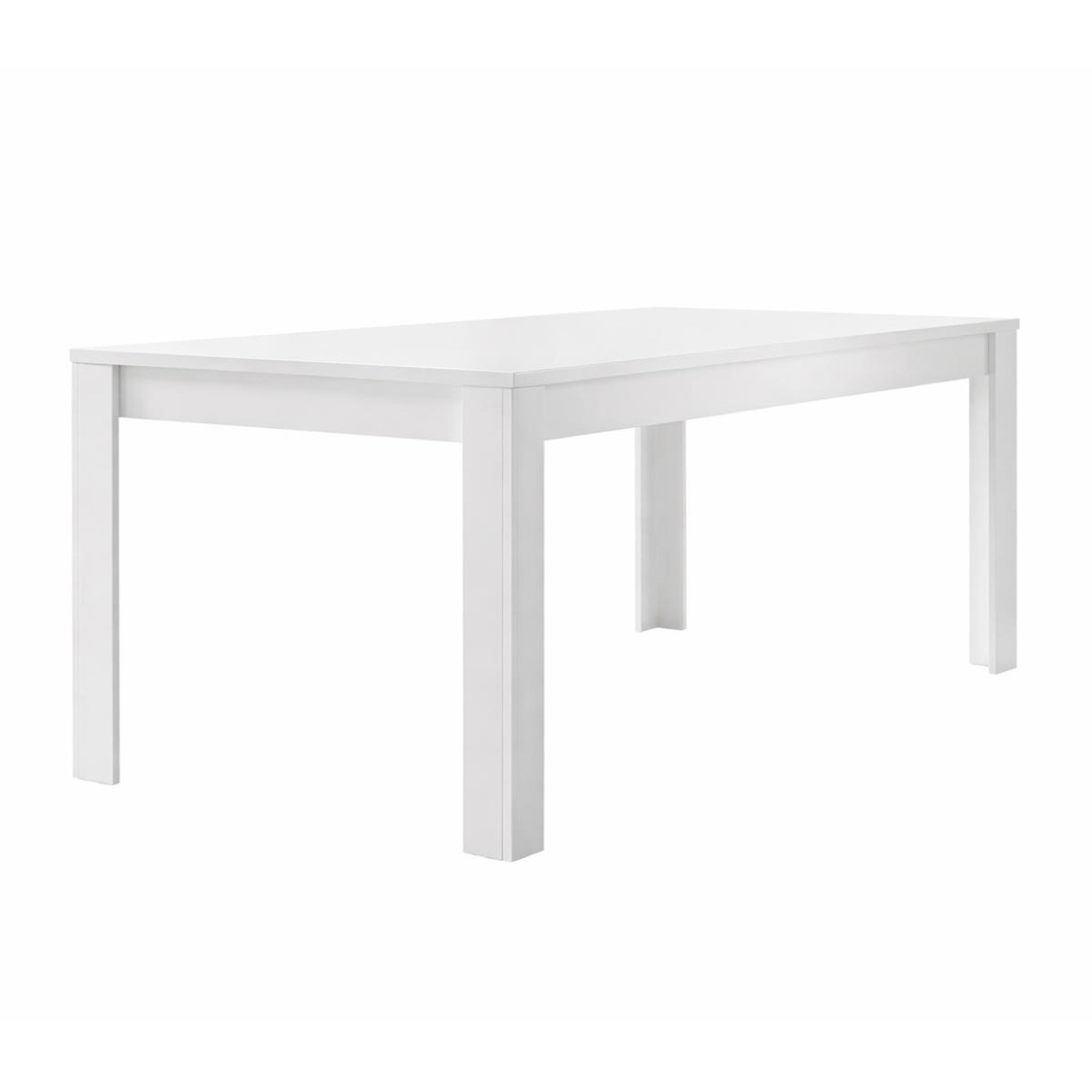 JLC KREATION Table à manger design laqué blanc 180cm MADO