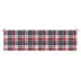Voir la diapositive 4 : VIDAXL Coussin de banc de jardin motif a carreaux rouges 180x50x3 cm