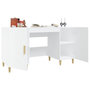 Voir la diapositive 4 : VIDAXL Bureau Blanc 140x50x75 cm Bois d'ingenierie
