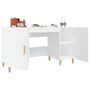 Voir la diapositive 4 : VIDAXL Bureau Blanc 140x50x75 cm Bois d'ingenierie