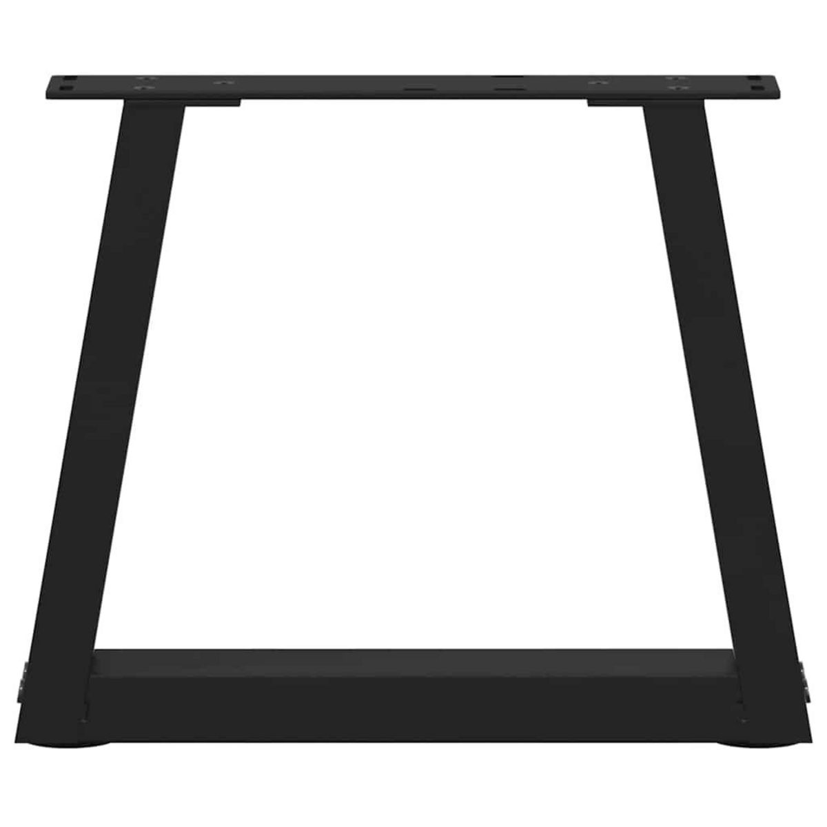 VIDAXL Pieds de table a manger forme V 2 pcs noir 40x(30-31,3)cm acier