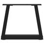 Voir la diapositive 5 : VIDAXL Pieds de table a manger forme V 2 pcs noir 40x(30-31,3)cm acier