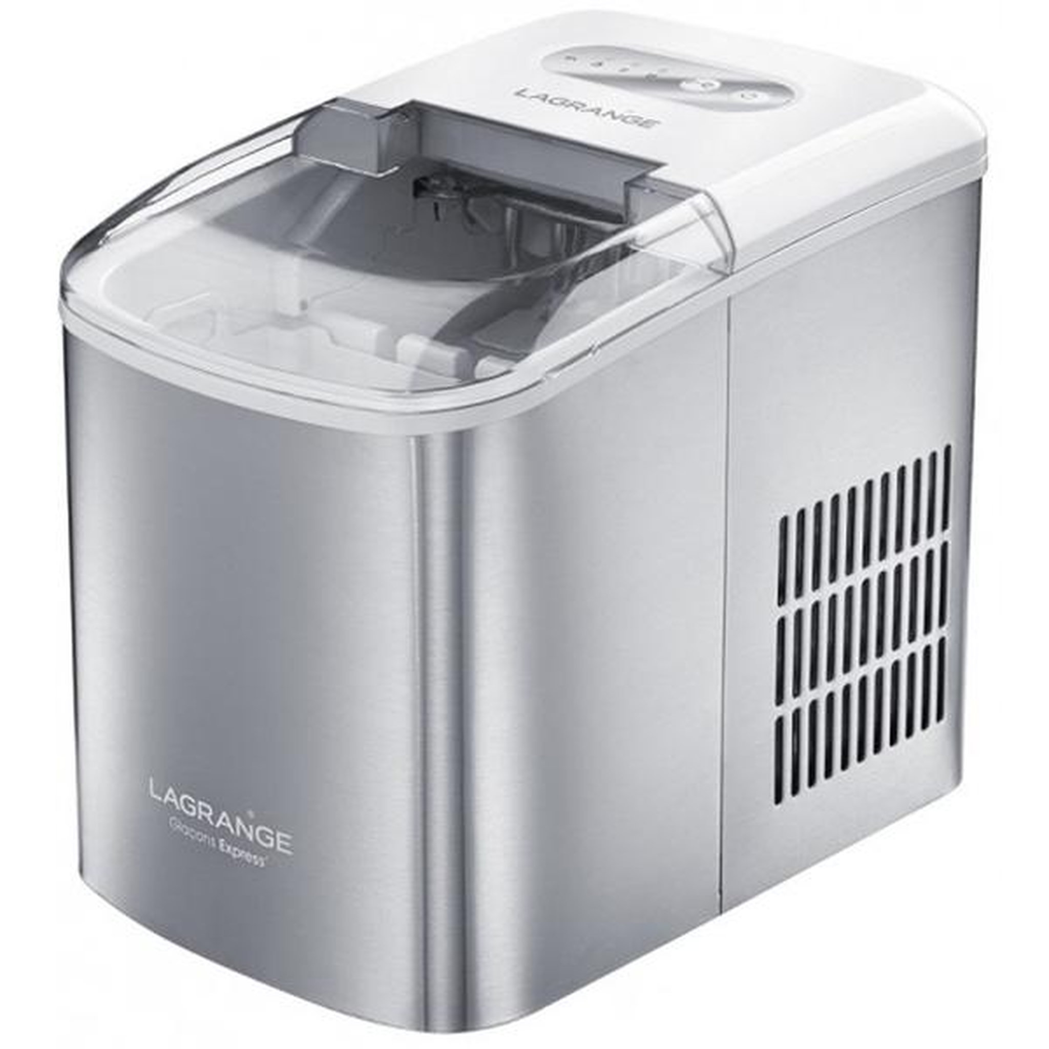 Voir la diapositive 1 : LAGRANGE Machine à glaçons 120w 12kg/24h avec nettoyage automatique inox - 489002