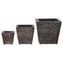Voir la diapositive 3 : VIDAXL Lits sureleves 3 pcs Jacinthe d'eau Marron