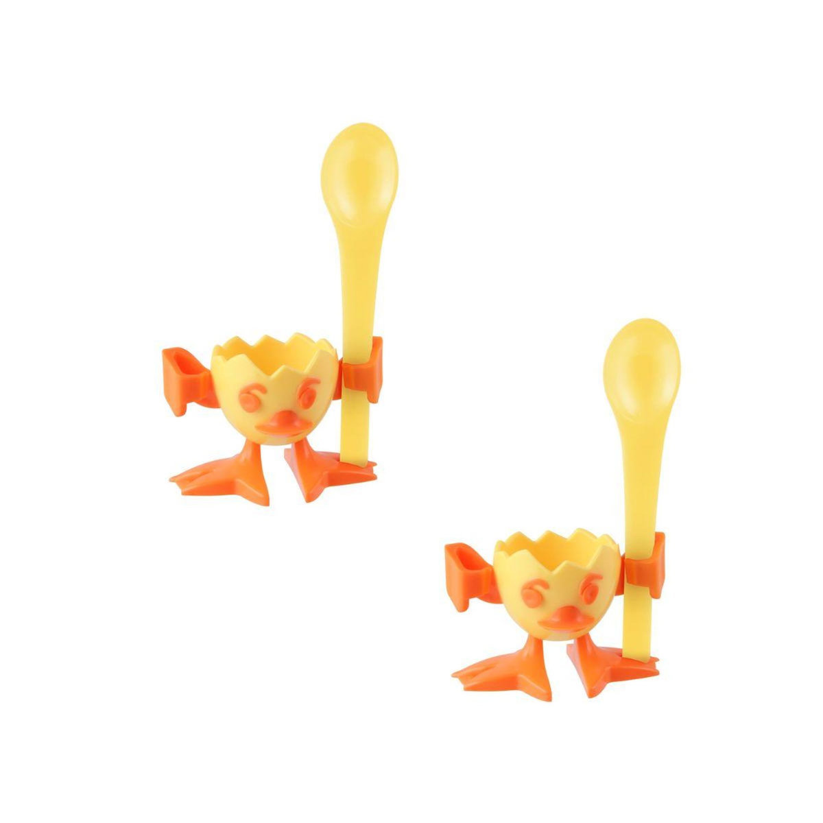 Fackelmann Lot de 2 coquetiers avec cuillère Fackelmann Colors Edition