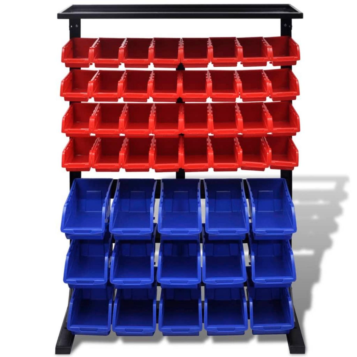 VIDAXL Etagere a outils de garage Bleu et rouge
