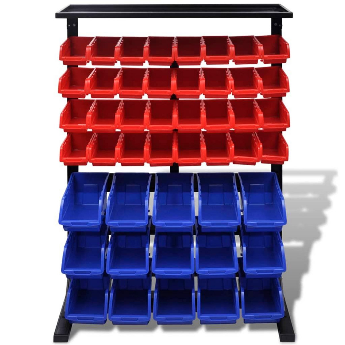 VIDAXL Etagere a outils de garage Bleu et rouge