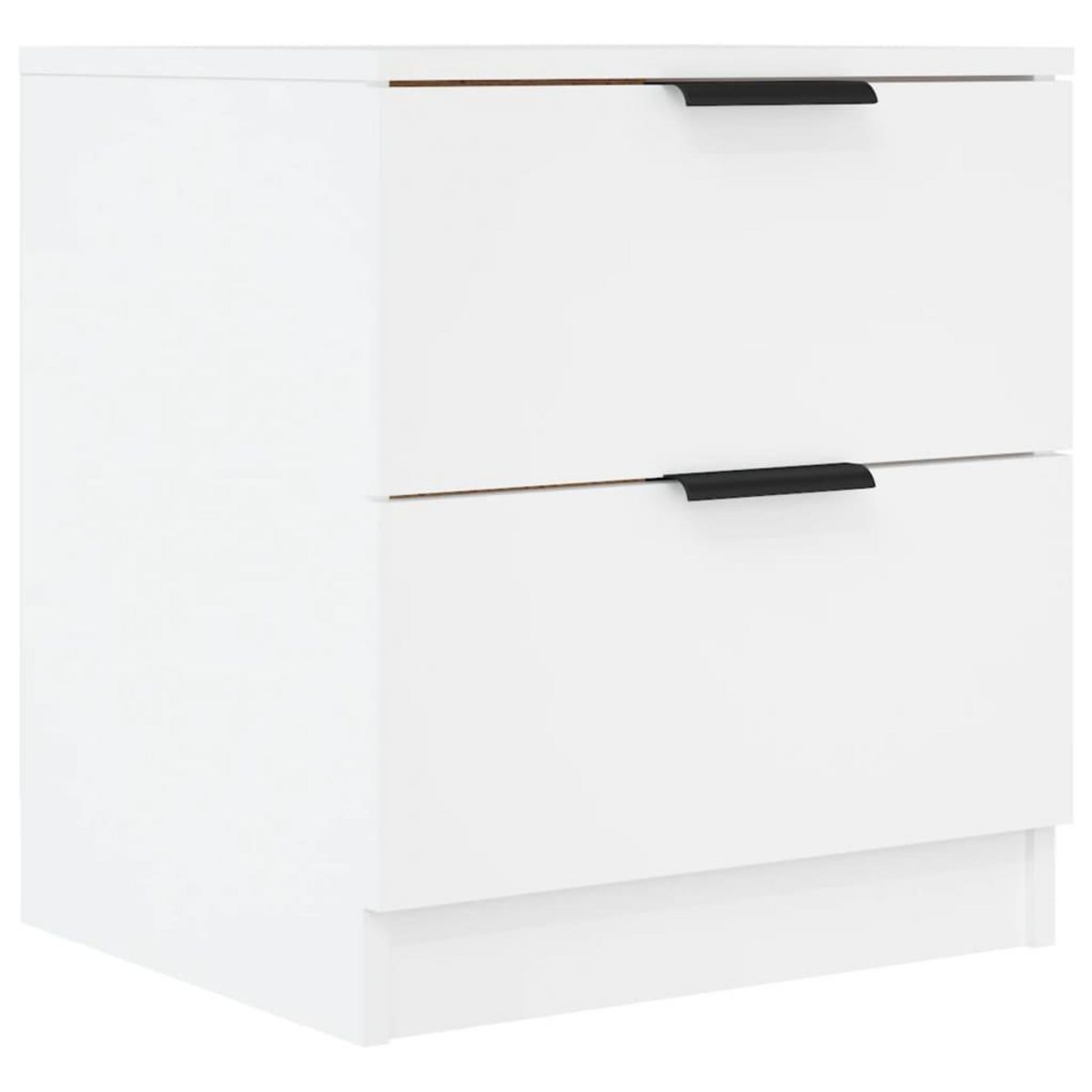 VIDAXL Tables de chevet 2 pcs Blanc Bois d'ingenierie