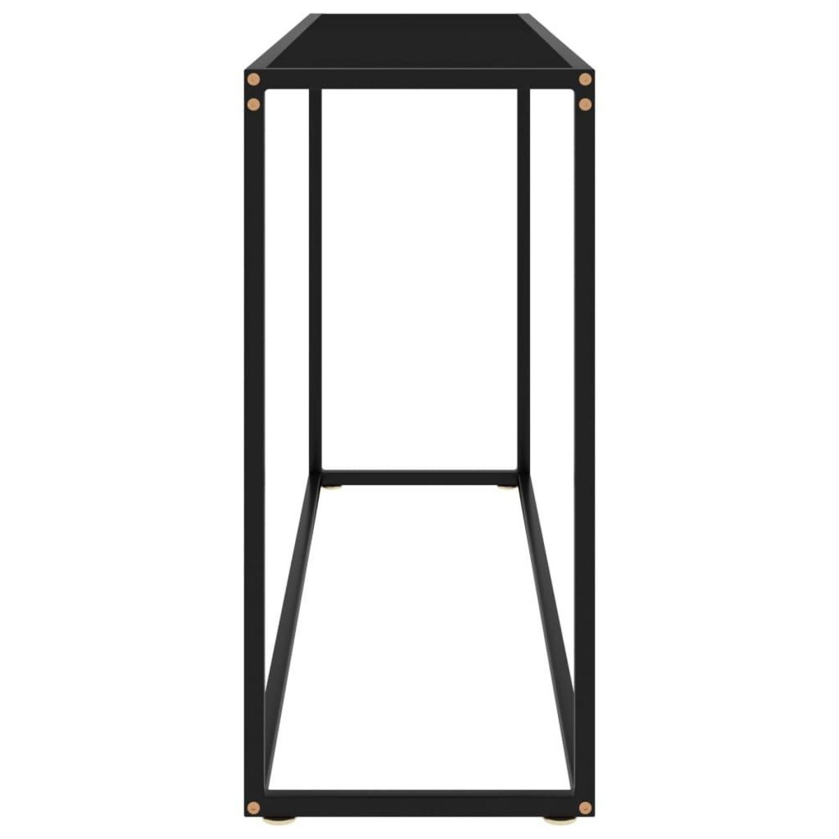VIDAXL Table console Noir 120x35x75 cm Verre trempe