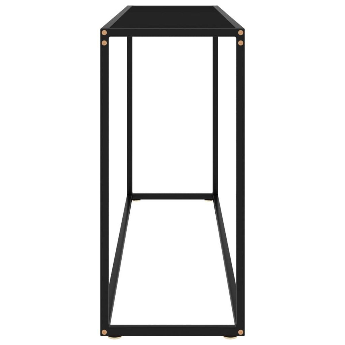 VIDAXL Table console Noir 120x35x75 cm Verre trempe