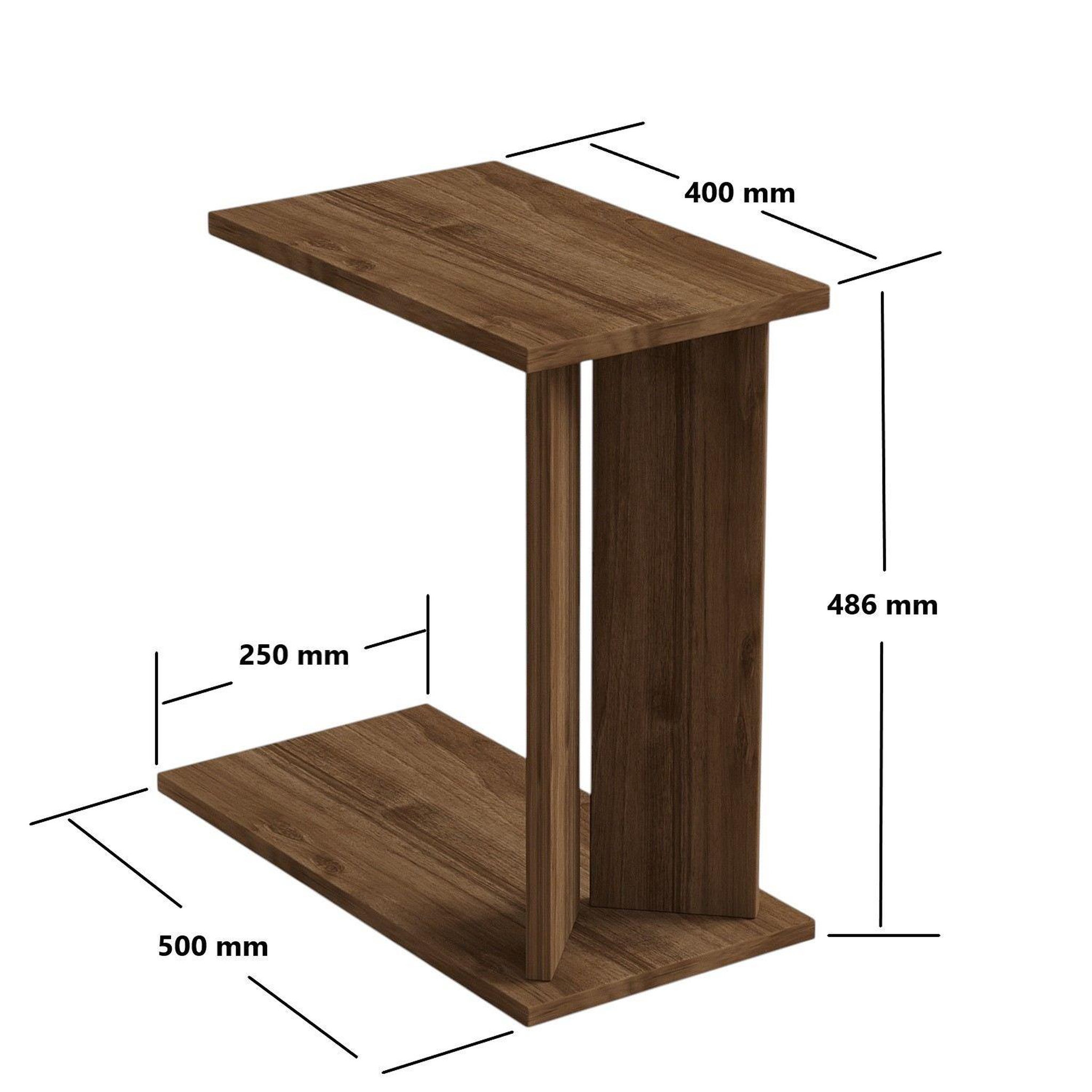Voir la diapositive 3 : Habitat et Jardin Table d'appoint en bois  lun  - 25 x 50 x 48 cm - marron