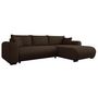 Voir la diapositive 6 : BEST MOBILIER Rosalie - canapé d'angle réversible 4 places convertible avec coffre en velours côtelé