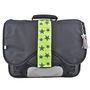 Voir la diapositive 2 : AUCHAN Cartable 41 cm CM1/CM2 noir pochette grise argentée