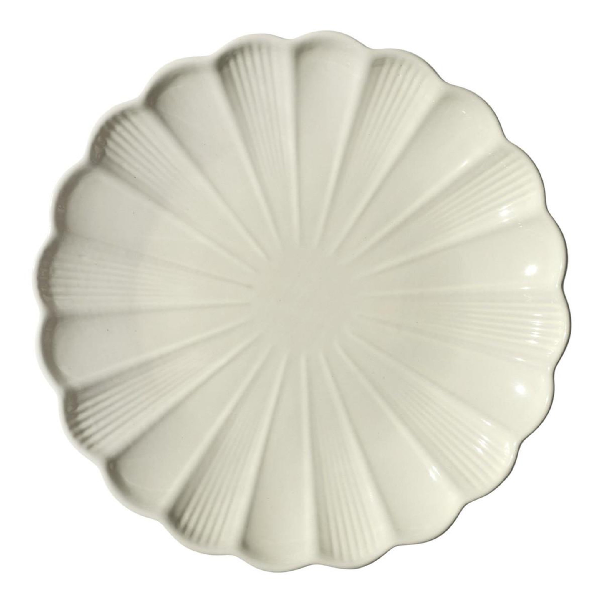 The Home Deco Factory Lot de 6 assiettes à dessert  calista  19cm écru