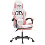 Voir la diapositive 2 : VIDAXL Chaise de jeu avec repose-pied Blanc et rose Similicuir