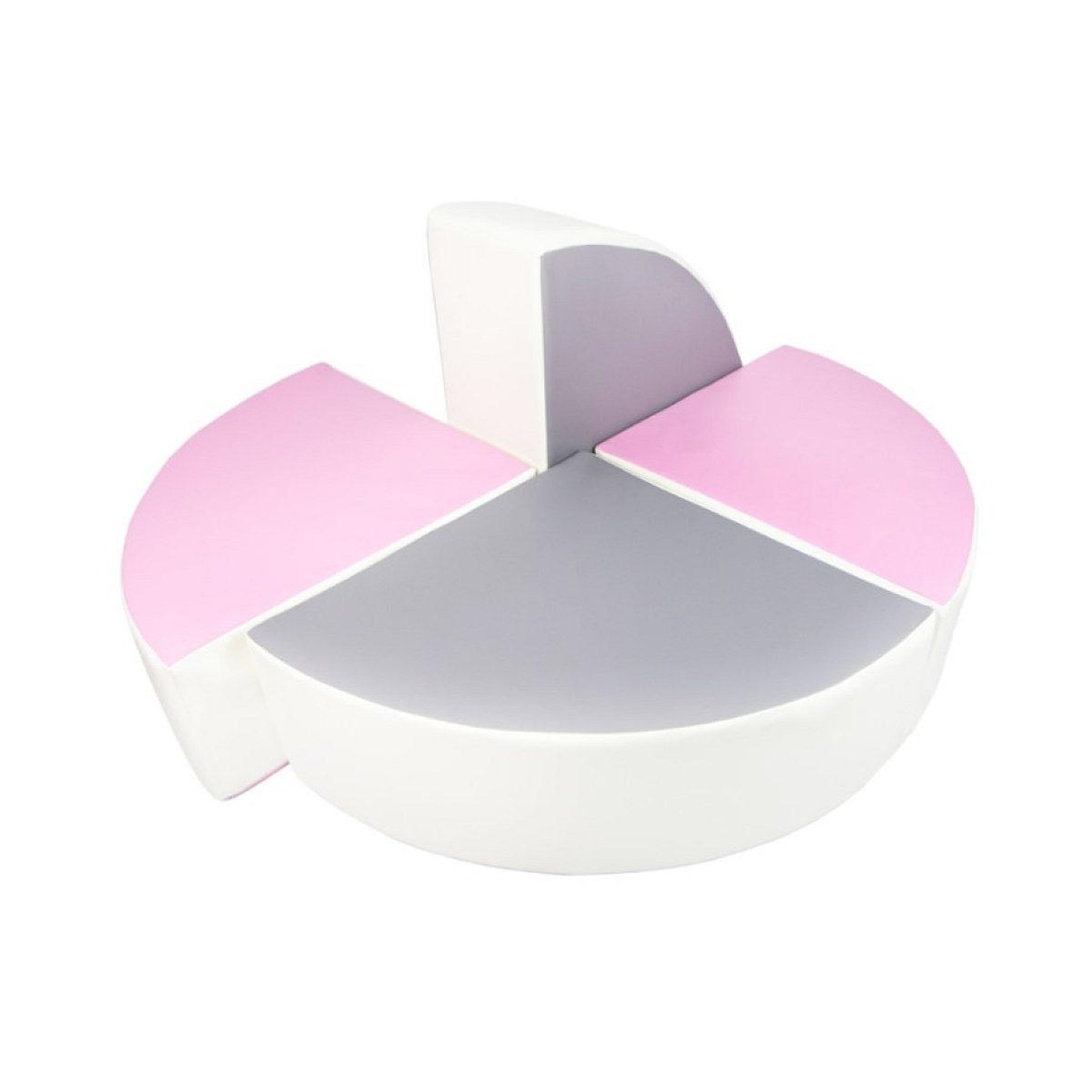 VELINDA Set de 4 blocs en mousse blanc rose gris