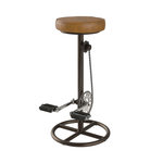 Rendez vous déco Tabouret de bar 73 cm en cuir marron-Gaya