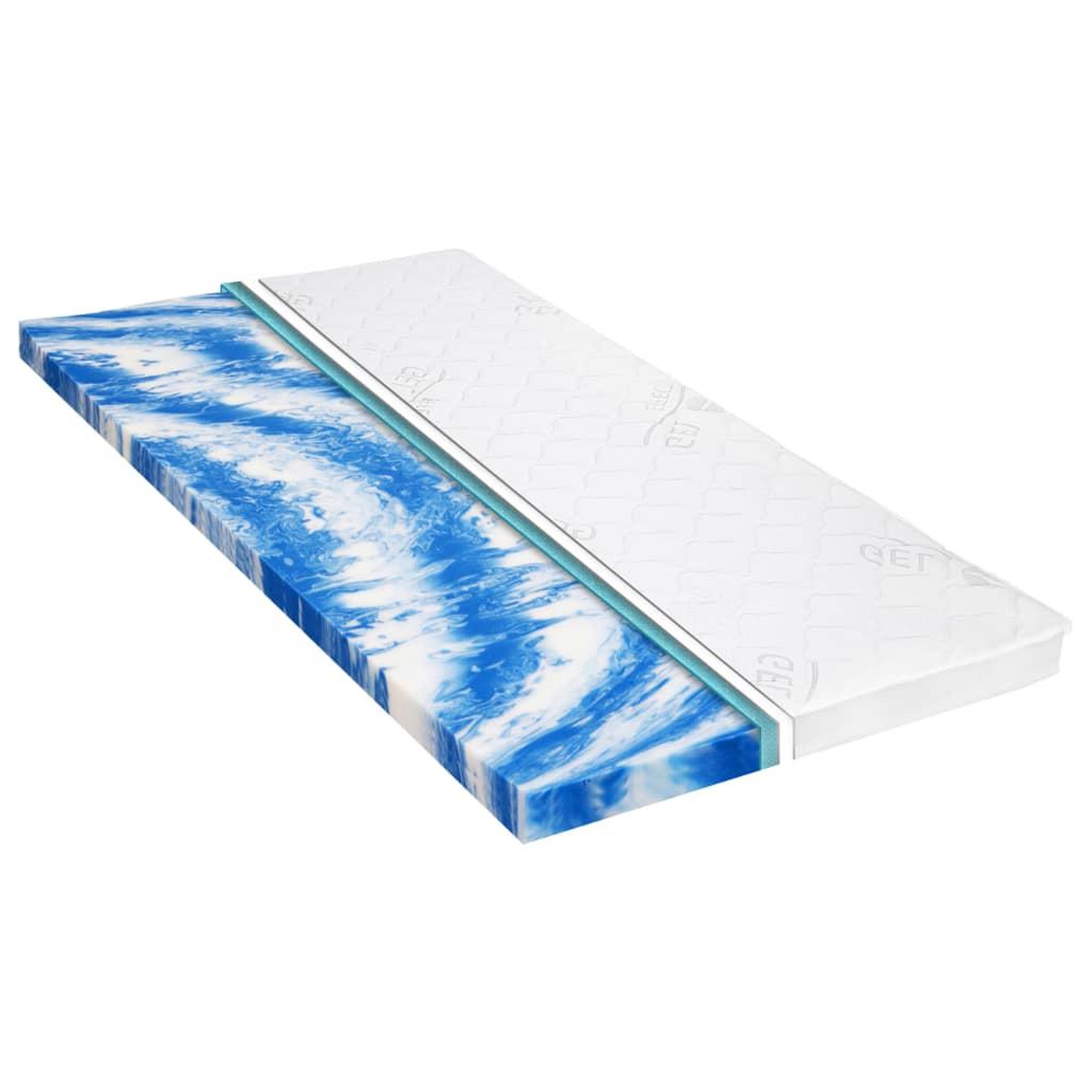 Voir la diapositive 1 : VIDAXL Sur-matelas 100 x 200 cm Mousse de gel 7 cm
