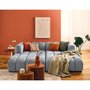 Voir la diapositive 1 : LISA DESIGN Debbie - canapé modulable droit 3 places avec double méridienne - assise profonde - en tissu texturé