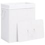 Voir la diapositive 3 : VIDAXL Panier a linge avec 2 sections bambou blanc 100 L